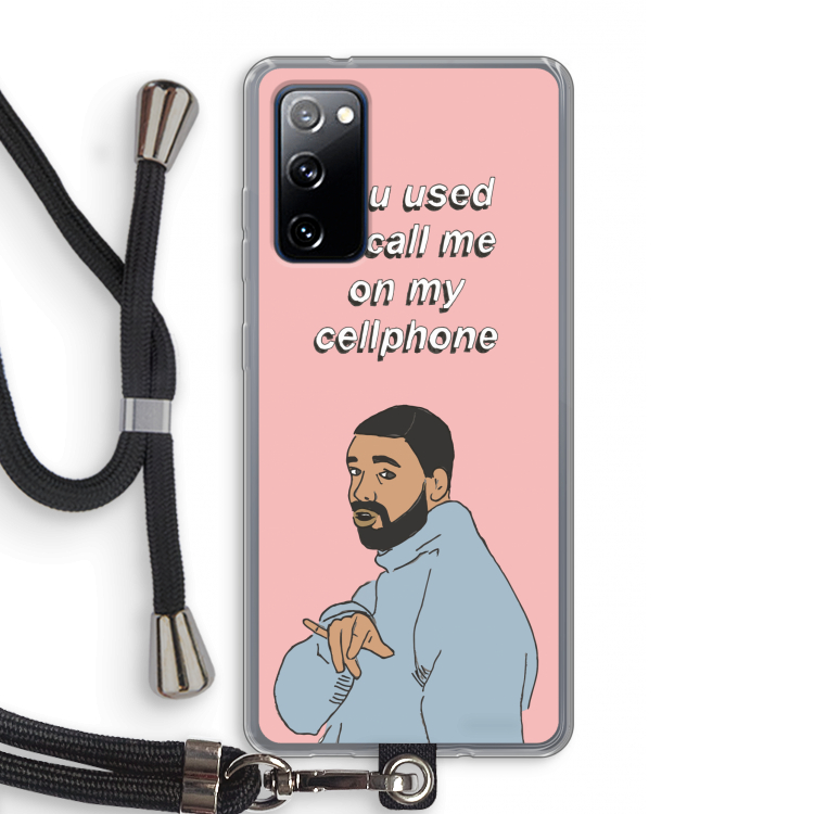 Hotline bling: Samsung Galaxy S20 FE / S20 FE 5G Transparant Hoesje met koord