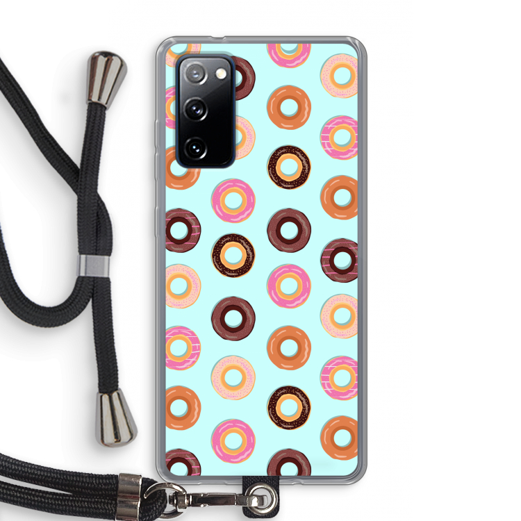 Donuts: Samsung Galaxy S20 FE / S20 FE 5G Transparant Hoesje met koord