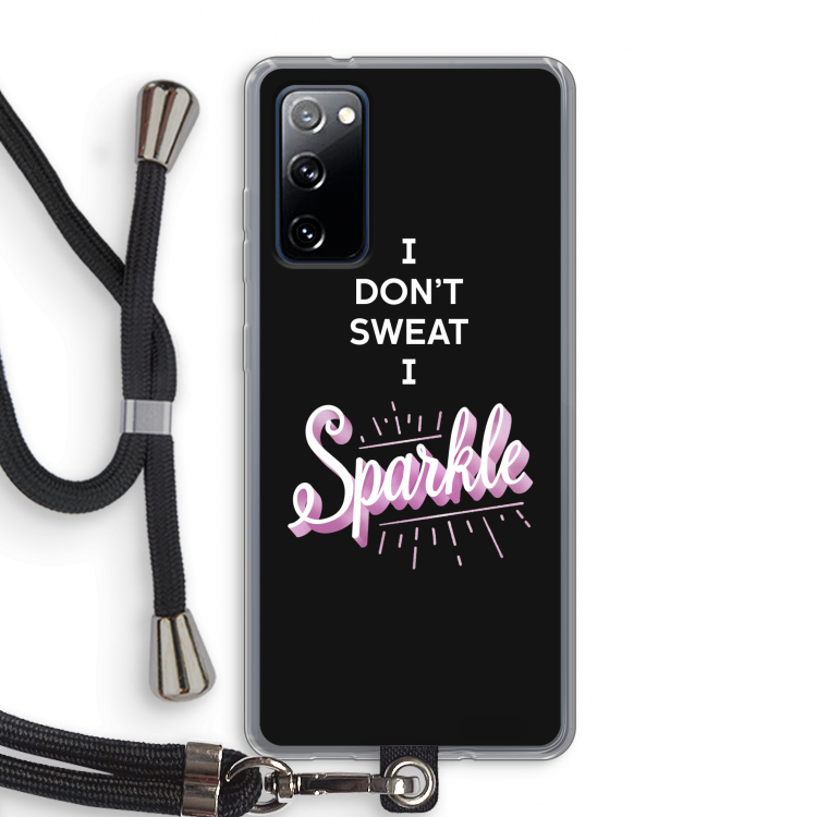 Sparkle quote: Samsung Galaxy S20 FE / S20 FE 5G Transparant Hoesje met koord