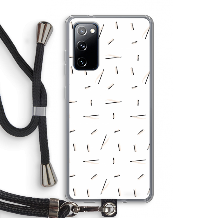 Hipster stripes: Samsung Galaxy S20 FE / S20 FE 5G Transparant Hoesje met koord