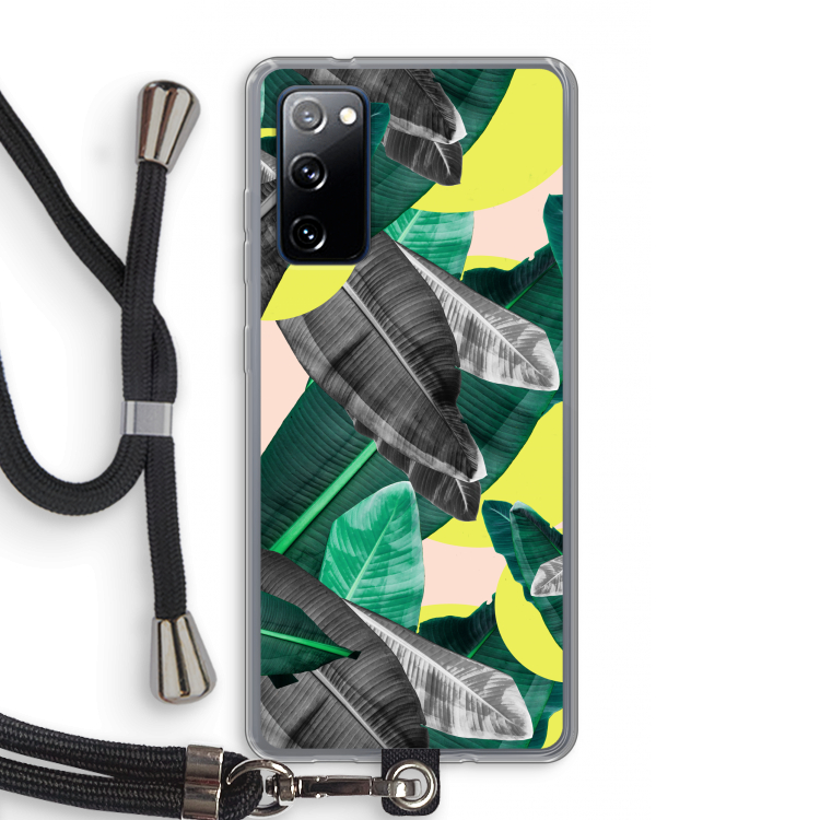 Fantasie jungle: Samsung Galaxy S20 FE / S20 FE 5G Transparant Hoesje met koord