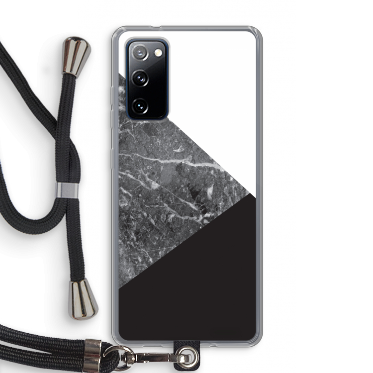 Combinatie marmer: Samsung Galaxy S20 FE / S20 FE 5G Transparant Hoesje met koord