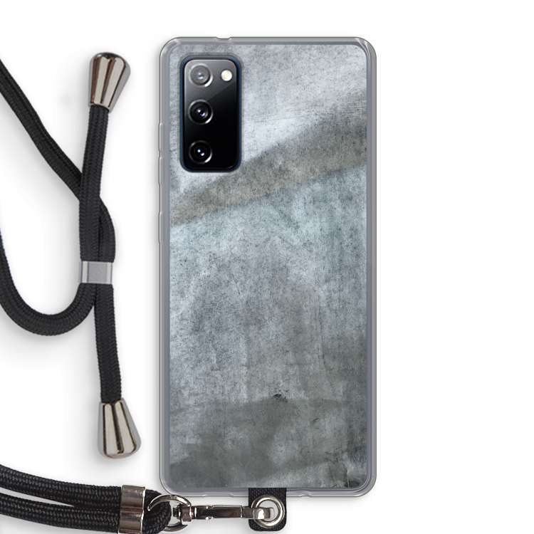 Grey Stone: Samsung Galaxy S20 FE / S20 FE 5G Transparant Hoesje met koord