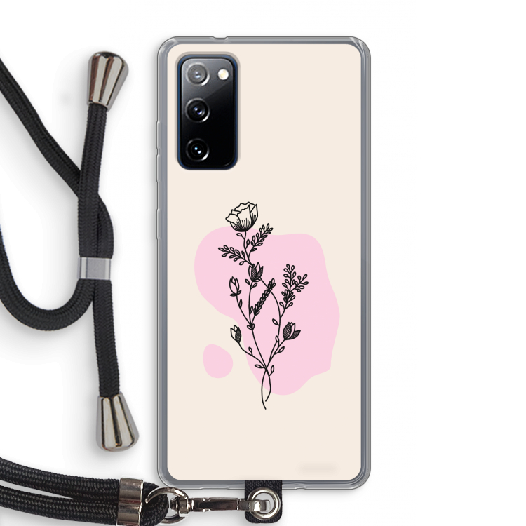 Roses are red: Samsung Galaxy S20 FE / S20 FE 5G Transparant Hoesje met koord