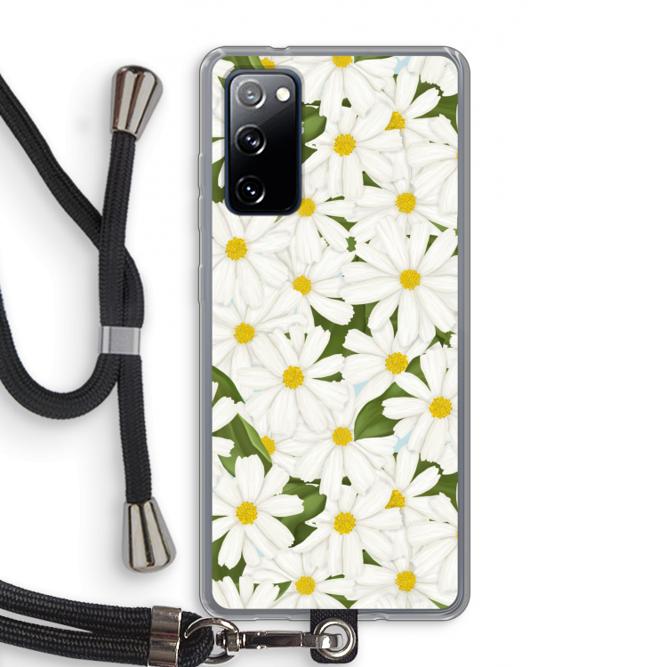 Summer Daisies: Samsung Galaxy S20 FE / S20 FE 5G Transparant Hoesje met koord