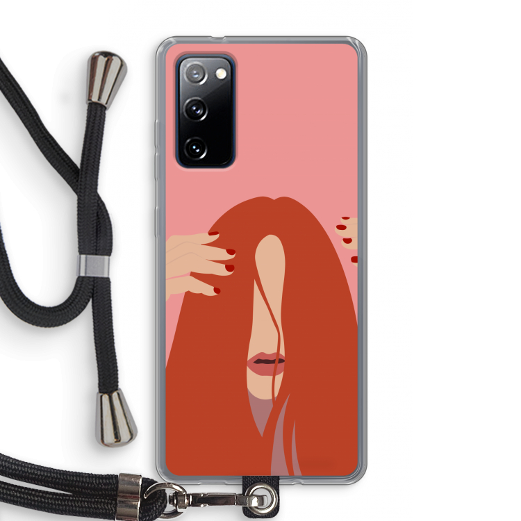 Woke up like this: Samsung Galaxy S20 FE / S20 FE 5G Transparant Hoesje met koord