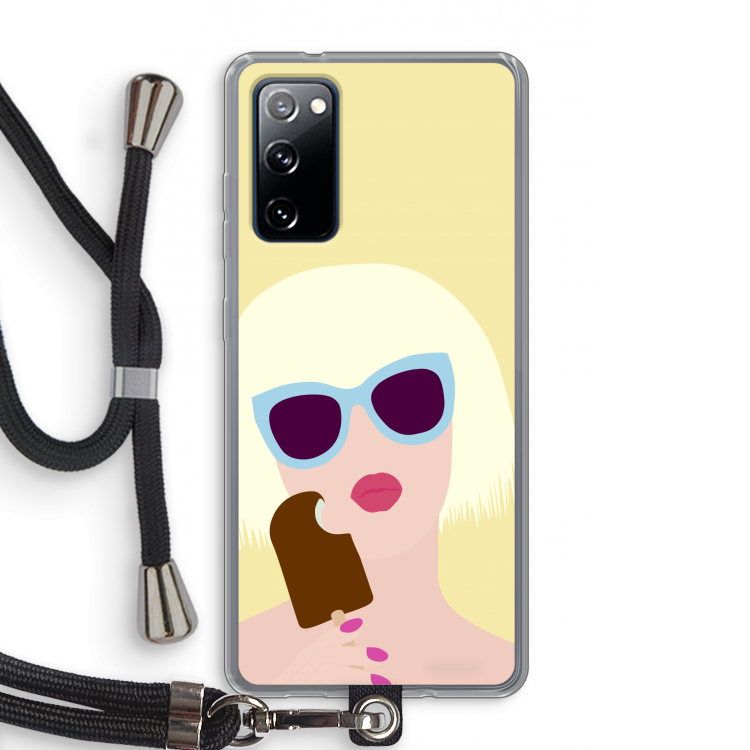 Ice cream: Samsung Galaxy S20 FE / S20 FE 5G Transparant Hoesje met koord