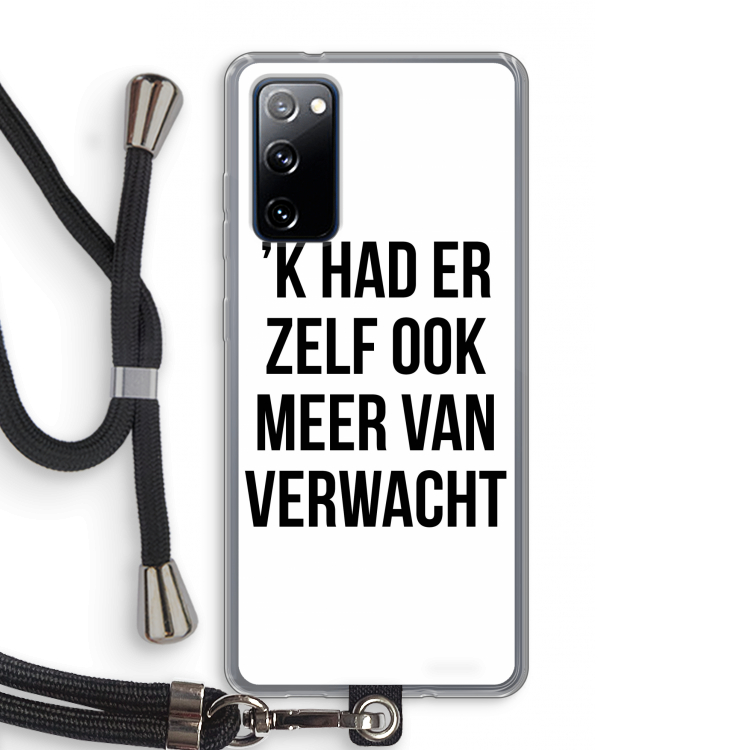 Meer verwacht: Samsung Galaxy S20 FE / S20 FE 5G Transparant Hoesje met koord