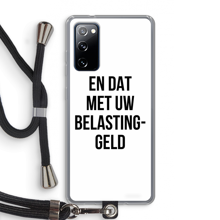 Belastinggeld: Samsung Galaxy S20 FE / S20 FE 5G Transparant Hoesje met koord