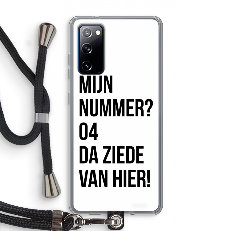 Da ziede van hier: Samsung Galaxy S20 FE / S20 FE 5G Transparant Hoesje met koord