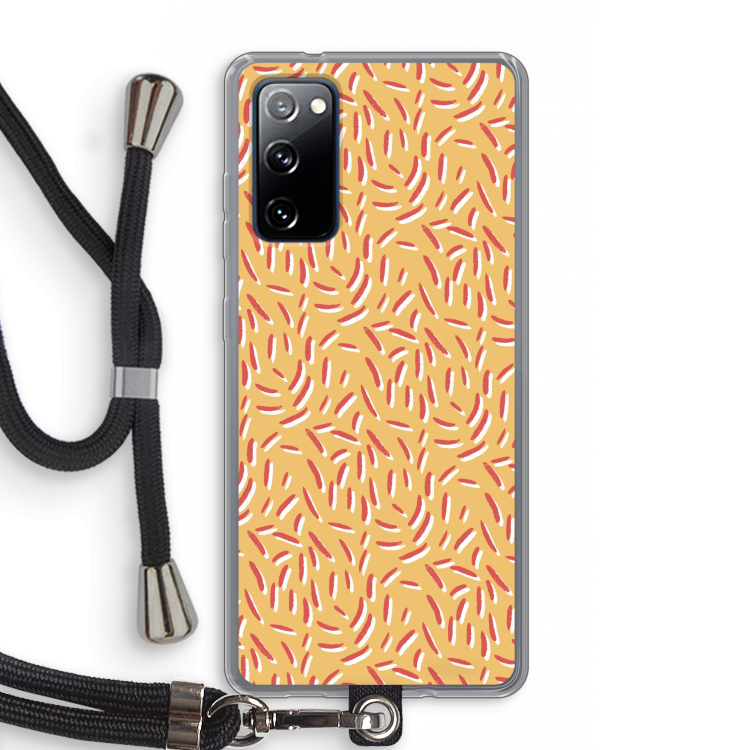 Camouflage: Samsung Galaxy S20 FE / S20 FE 5G Transparant Hoesje met koord