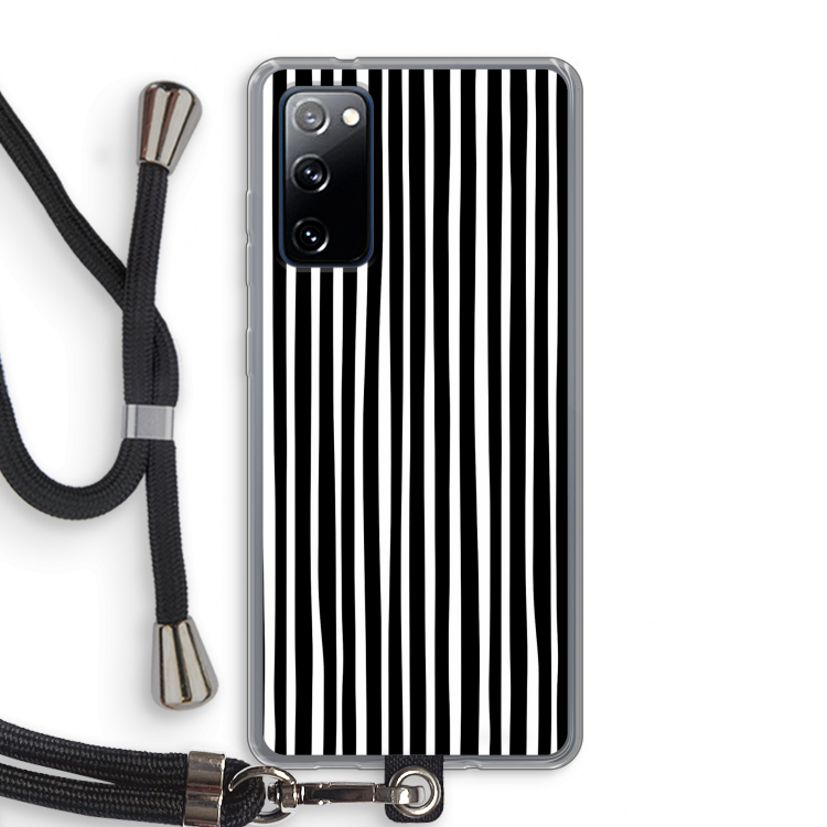 Stripes: Samsung Galaxy S20 FE / S20 FE 5G Transparant Hoesje met koord