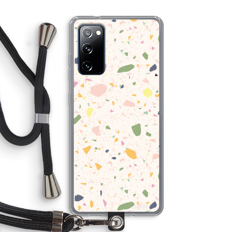 Terrazzo N°21: Samsung Galaxy S20 FE / S20 FE 5G Transparant Hoesje met koord
