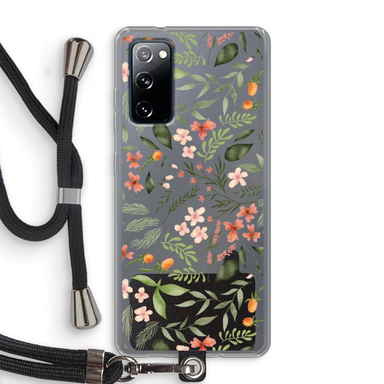 Sweet little flowers: Samsung Galaxy S20 FE / S20 FE 5G Transparant Hoesje met koord