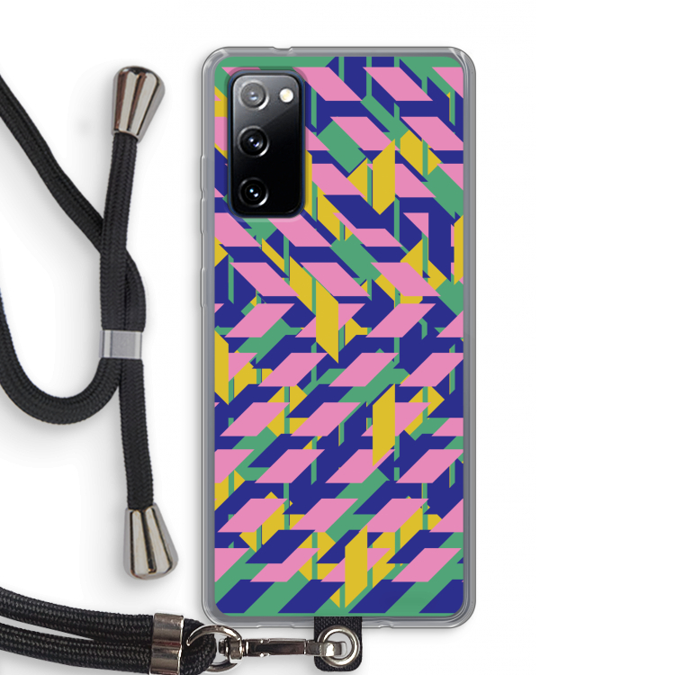 Skew Blush 1: Samsung Galaxy S20 FE / S20 FE 5G Transparant Hoesje met koord
