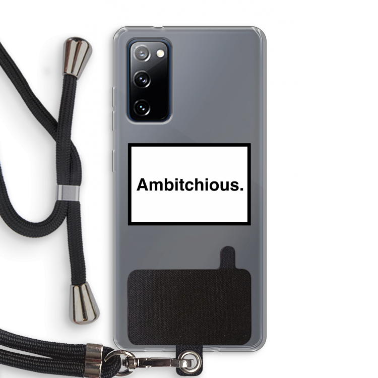 Ambitchious: Samsung Galaxy S20 FE / S20 FE 5G Transparant Hoesje met koord