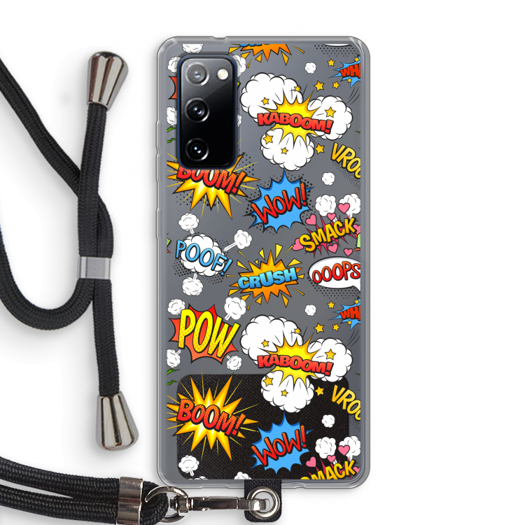 Pow Smack: Samsung Galaxy S20 FE / S20 FE 5G Transparant Hoesje met koord