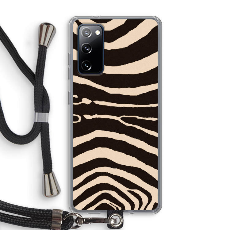 Arizona Zebra: Samsung Galaxy S20 FE / S20 FE 5G Transparant Hoesje met koord