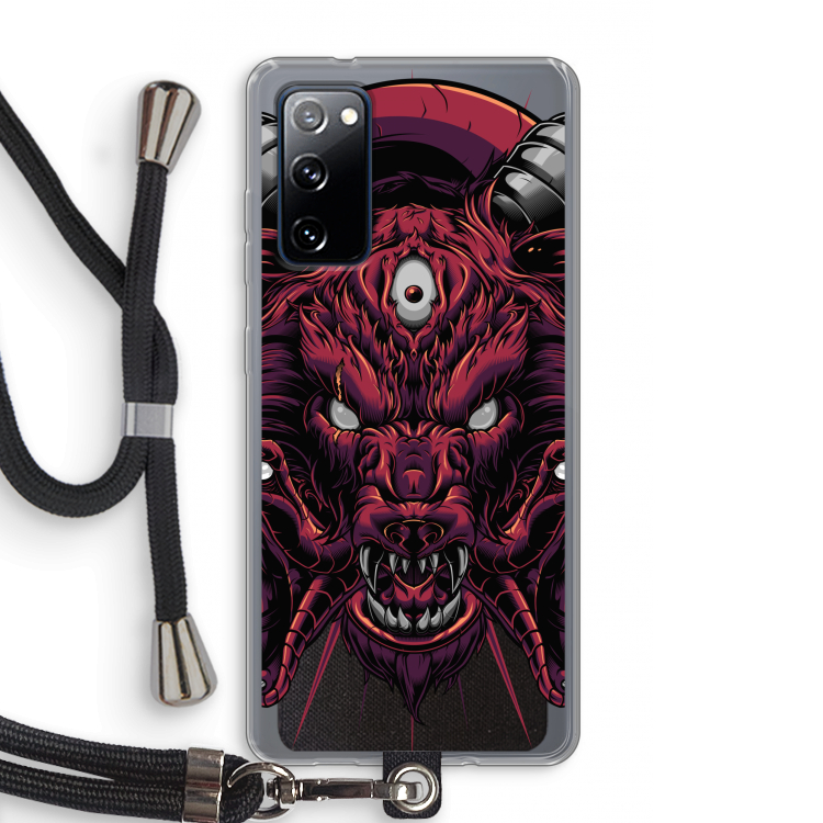 Hell Hound and Serpents: Samsung Galaxy S20 FE / S20 FE 5G Transparant Hoesje met koord