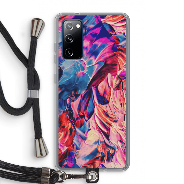 Pink Orchard: Samsung Galaxy S20 FE / S20 FE 5G Transparant Hoesje met koord