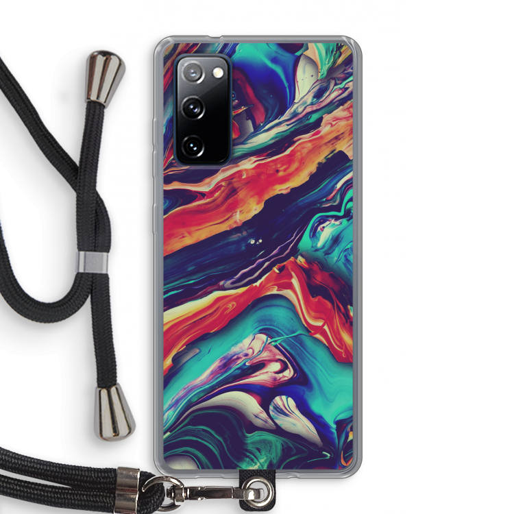 Chameleon Sun: Samsung Galaxy S20 FE / S20 FE 5G Transparant Hoesje met koord