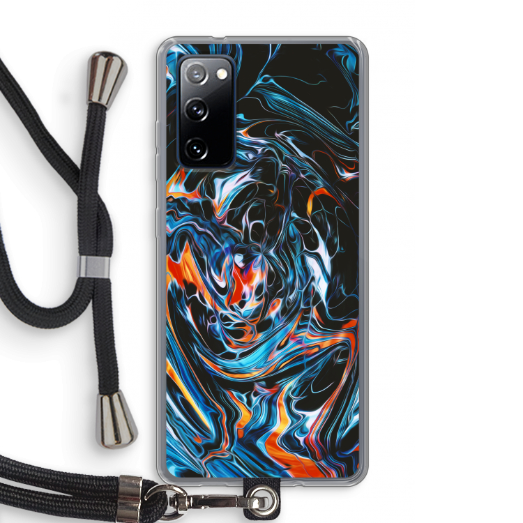 Black Unicorn: Samsung Galaxy S20 FE / S20 FE 5G Transparant Hoesje met koord