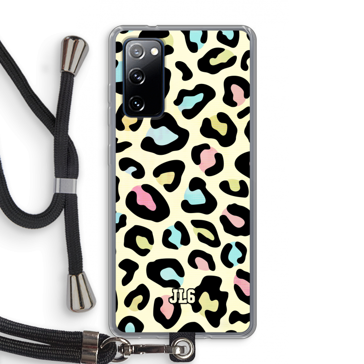 Leopard pattern: Samsung Galaxy S20 FE / S20 FE 5G Transparant Hoesje met koord