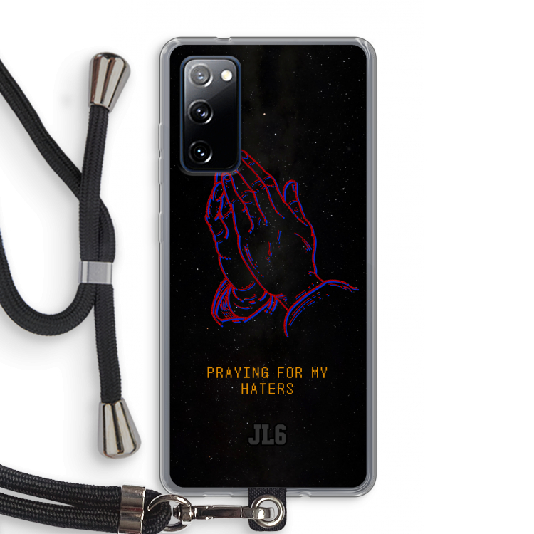 Praying For My Haters: Samsung Galaxy S20 FE / S20 FE 5G Transparant Hoesje met koord