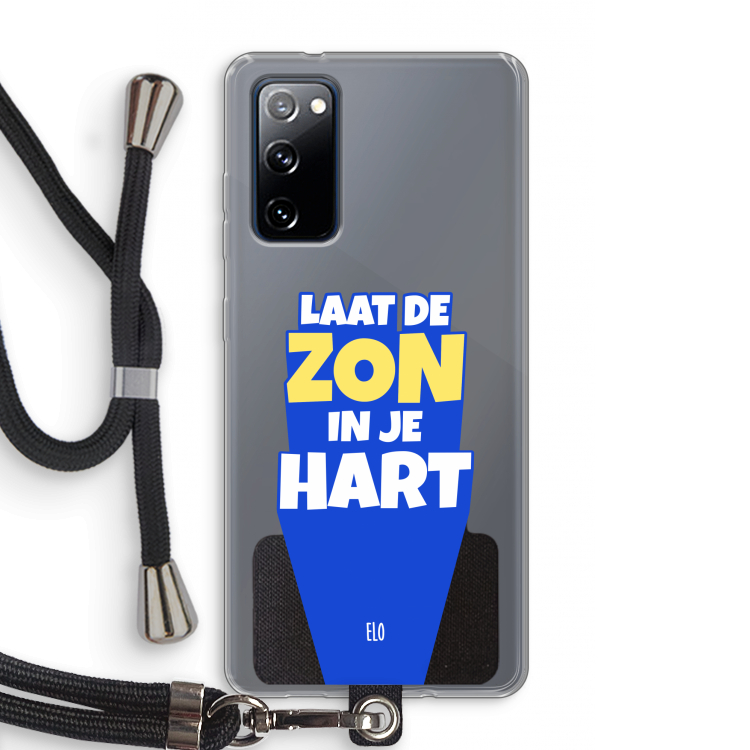Laat de zon in je hart: Samsung Galaxy S20 FE / S20 FE 5G Transparant Hoesje met koord