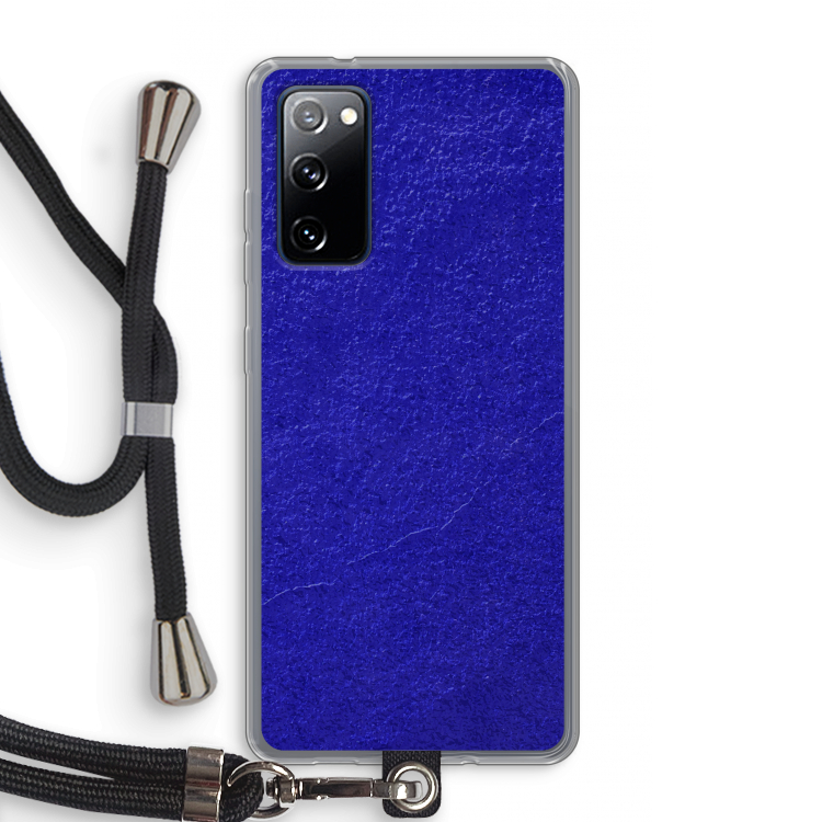 Majorelle Blue: Samsung Galaxy S20 FE / S20 FE 5G Transparant Hoesje met koord