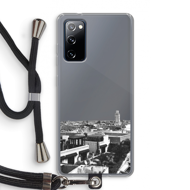 Marrakech Skyline : Samsung Galaxy S20 FE / S20 FE 5G Transparant Hoesje met koord