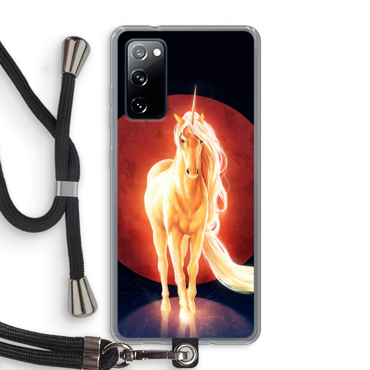 Last Unicorn: Samsung Galaxy S20 FE / S20 FE 5G Transparant Hoesje met koord