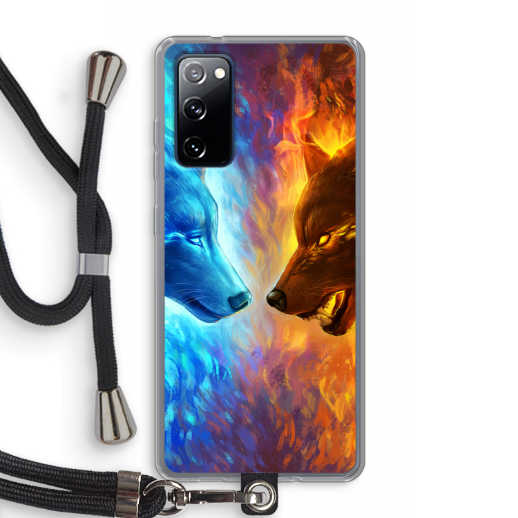 Fire & Ice: Samsung Galaxy S20 FE / S20 FE 5G Transparant Hoesje met koord