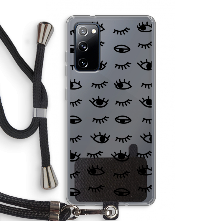 Eye pattern #2: Samsung Galaxy S20 FE / S20 FE 5G Transparant Hoesje met koord