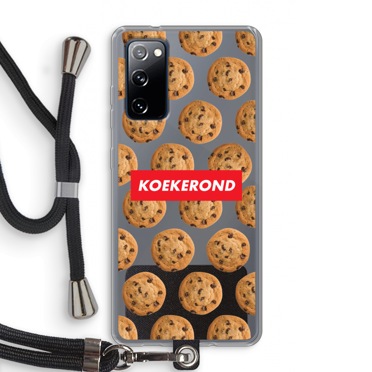 Koekerond: Samsung Galaxy S20 FE / S20 FE 5G Transparant Hoesje met koord
