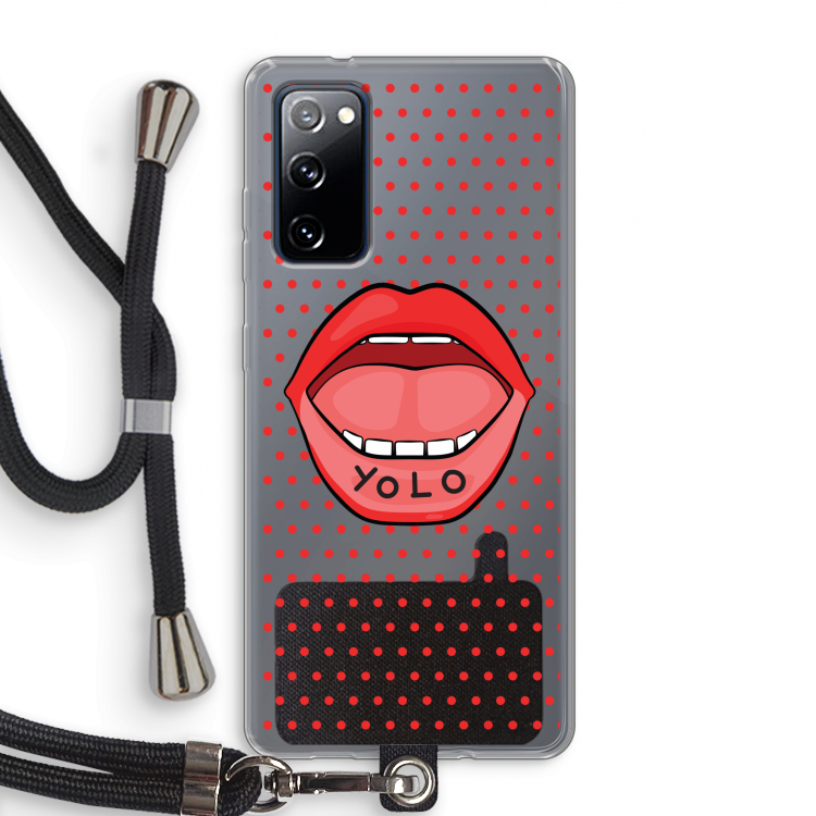 Yolo Denise: Samsung Galaxy S20 FE / S20 FE 5G Transparant Hoesje met koord