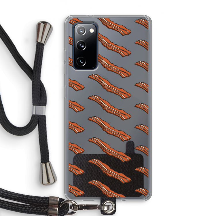 Bacon to my eggs #2: Samsung Galaxy S20 FE / S20 FE 5G Transparant Hoesje met koord
