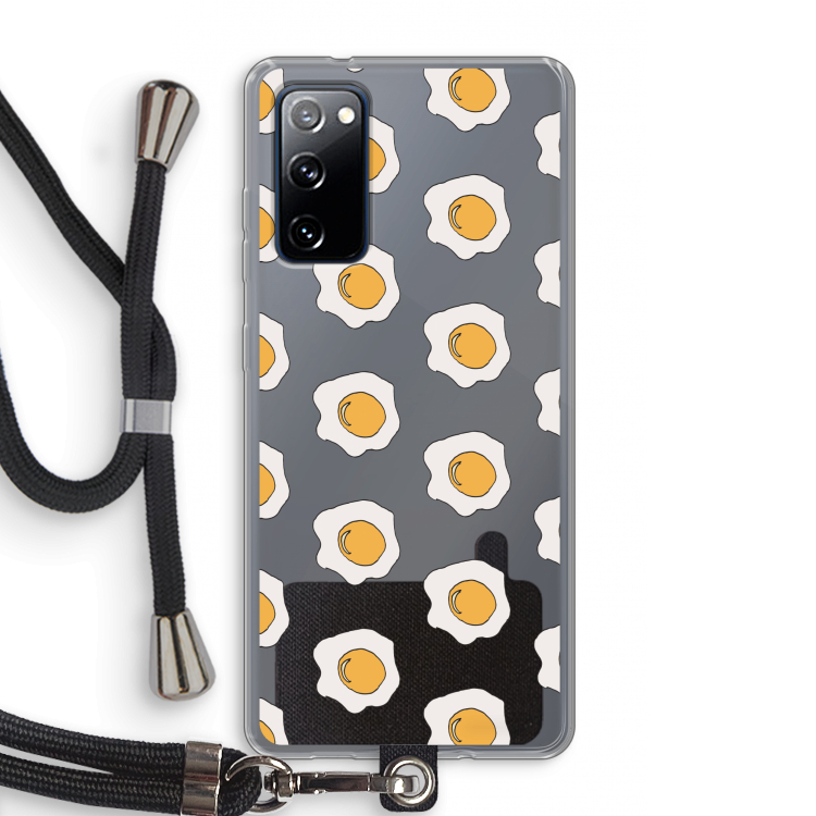Bacon to my eggs #1: Samsung Galaxy S20 FE / S20 FE 5G Transparant Hoesje met koord