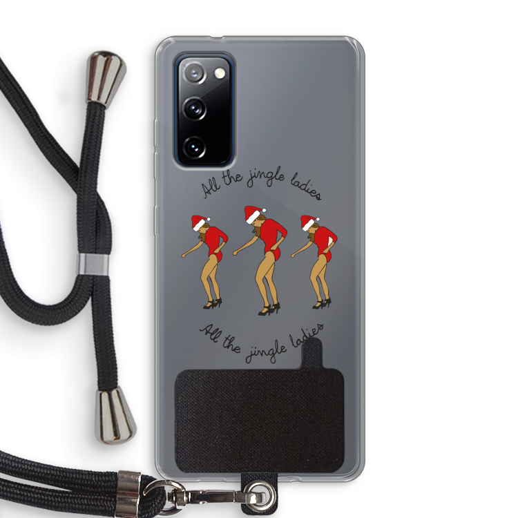 Jingle Ladies: Samsung Galaxy S20 FE / S20 FE 5G Transparant Hoesje met koord