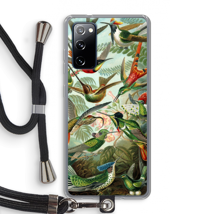 Haeckel Trochilidae: Samsung Galaxy S20 FE / S20 FE 5G Transparant Hoesje met koord