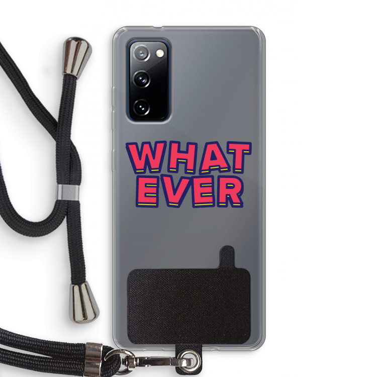 Whatever: Samsung Galaxy S20 FE / S20 FE 5G Transparant Hoesje met koord