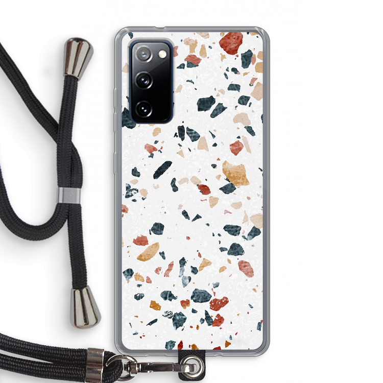 Terrazzo N°4: Samsung Galaxy S20 FE / S20 FE 5G Transparant Hoesje met koord