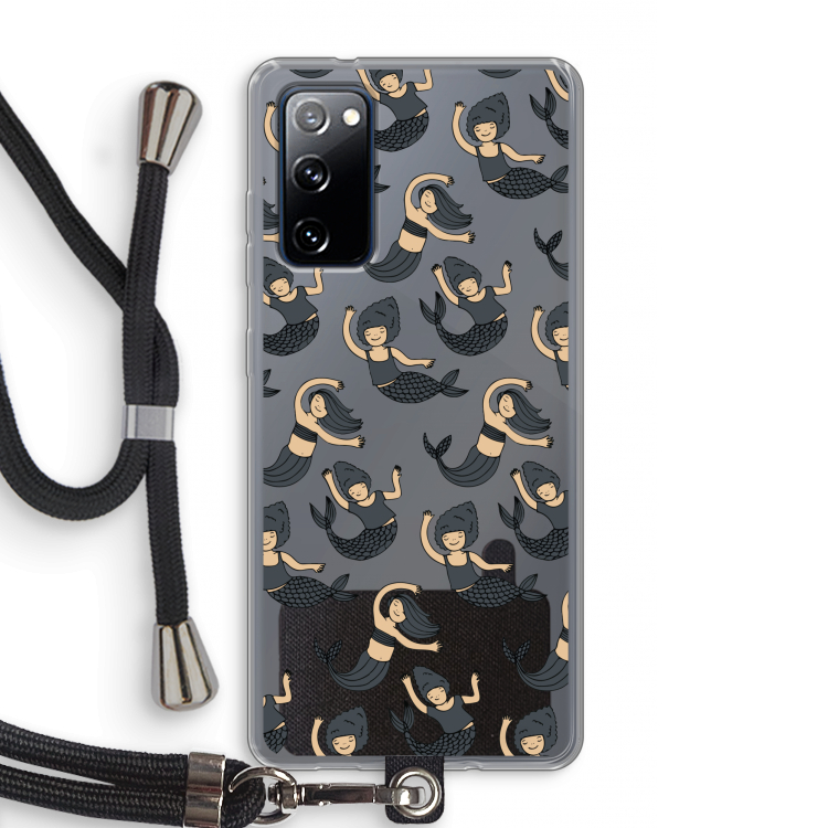 Zeemeermin: Samsung Galaxy S20 FE / S20 FE 5G Transparant Hoesje met koord