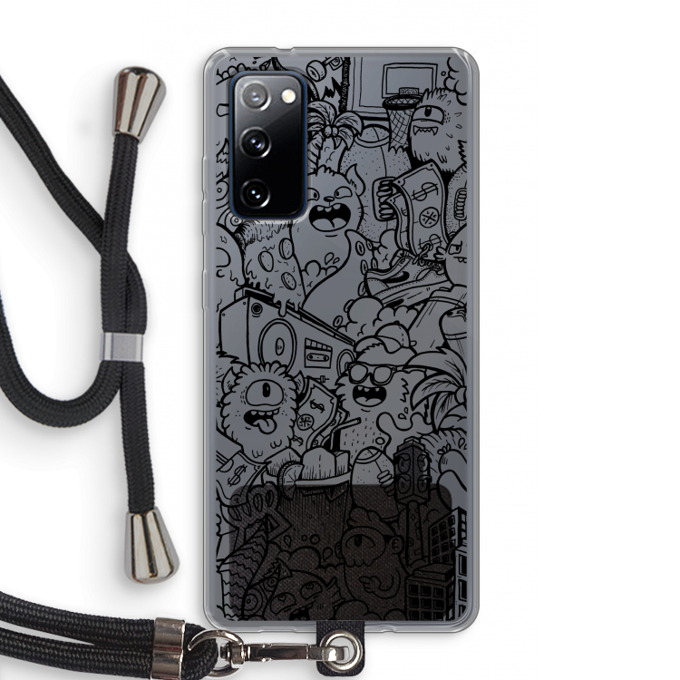 Vexx Black City : Samsung Galaxy S20 FE / S20 FE 5G Transparant Hoesje met koord