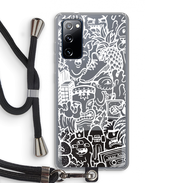Vexx Mixtape #2: Samsung Galaxy S20 FE / S20 FE 5G Transparant Hoesje met koord