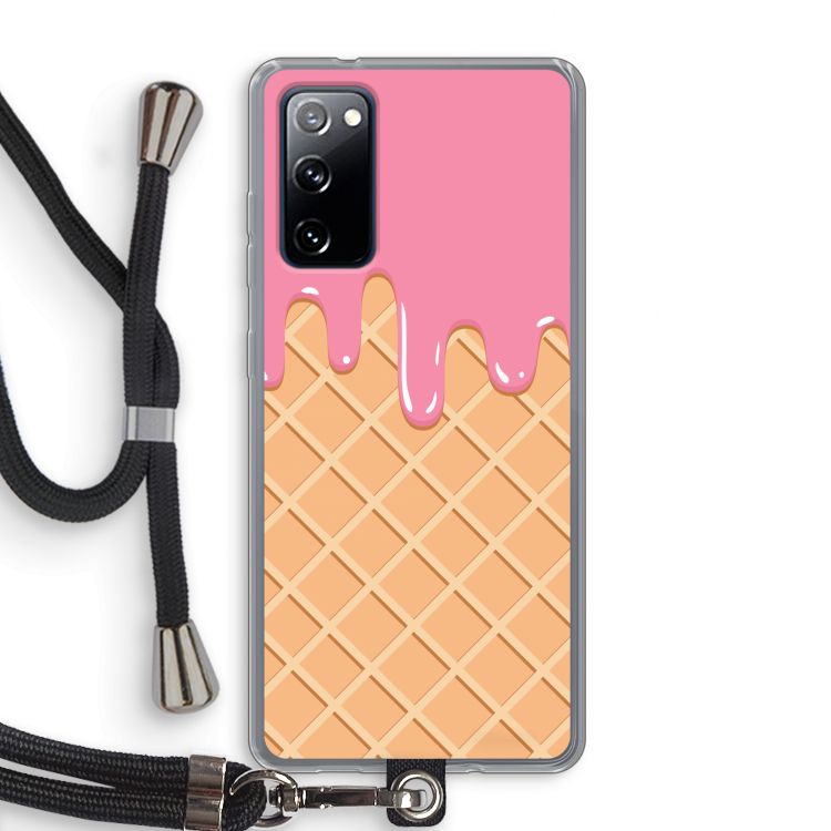 Ice cream: Samsung Galaxy S20 FE / S20 FE 5G Transparant Hoesje met koord