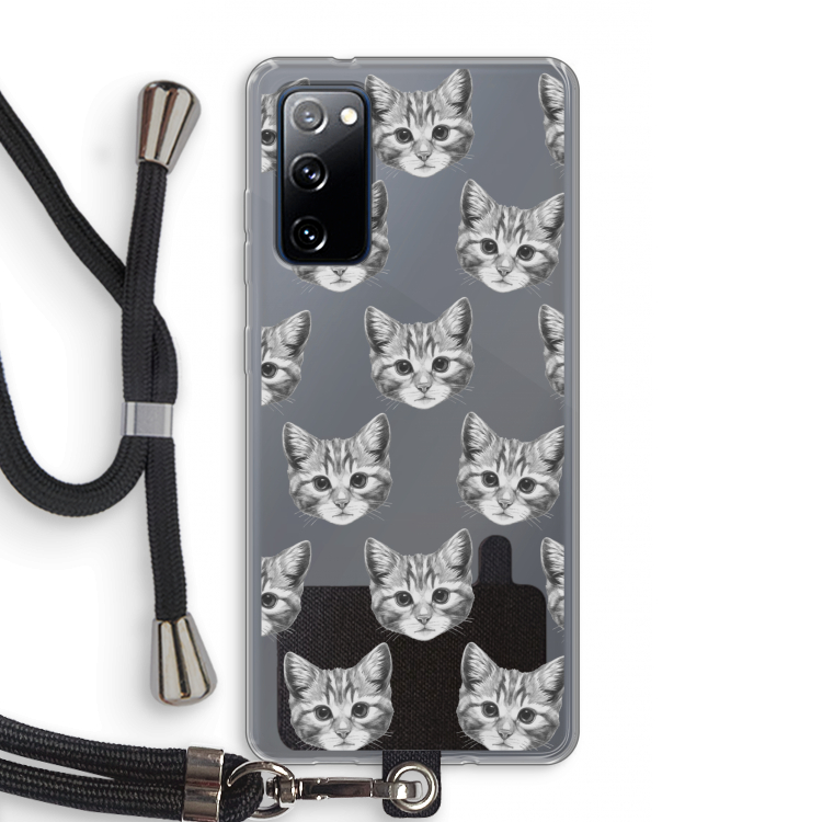 Kitten: Samsung Galaxy S20 FE / S20 FE 5G Transparant Hoesje met koord