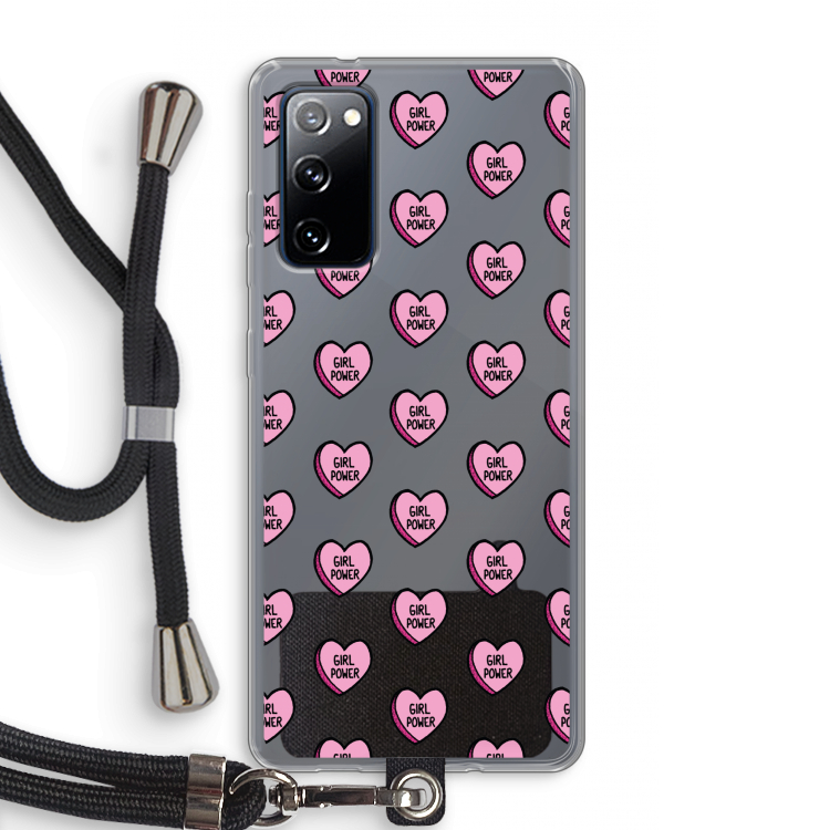 GIRL POWER: Samsung Galaxy S20 FE / S20 FE 5G Transparant Hoesje met koord