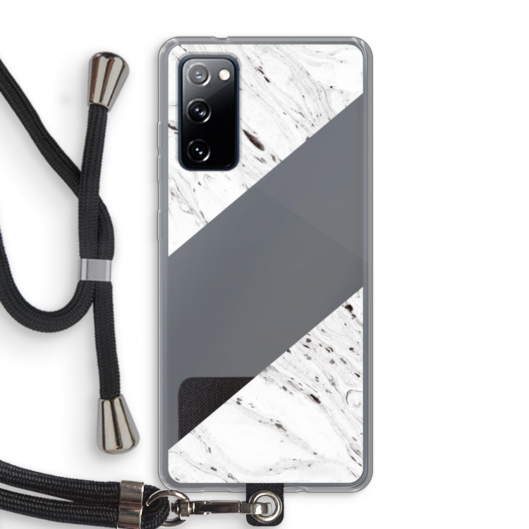 Biggest stripe: Samsung Galaxy S20 FE / S20 FE 5G Transparant Hoesje met koord