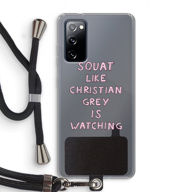 Christian Grey: Samsung Galaxy S20 FE / S20 FE 5G Transparant Hoesje met koord